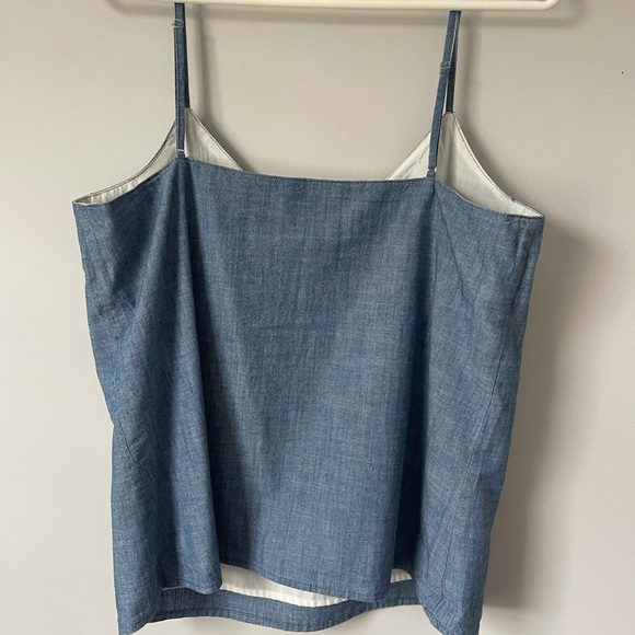 🆕 J.Crew Factory Chambray Cami top - size 10 - NWT - Picture 3 of 7